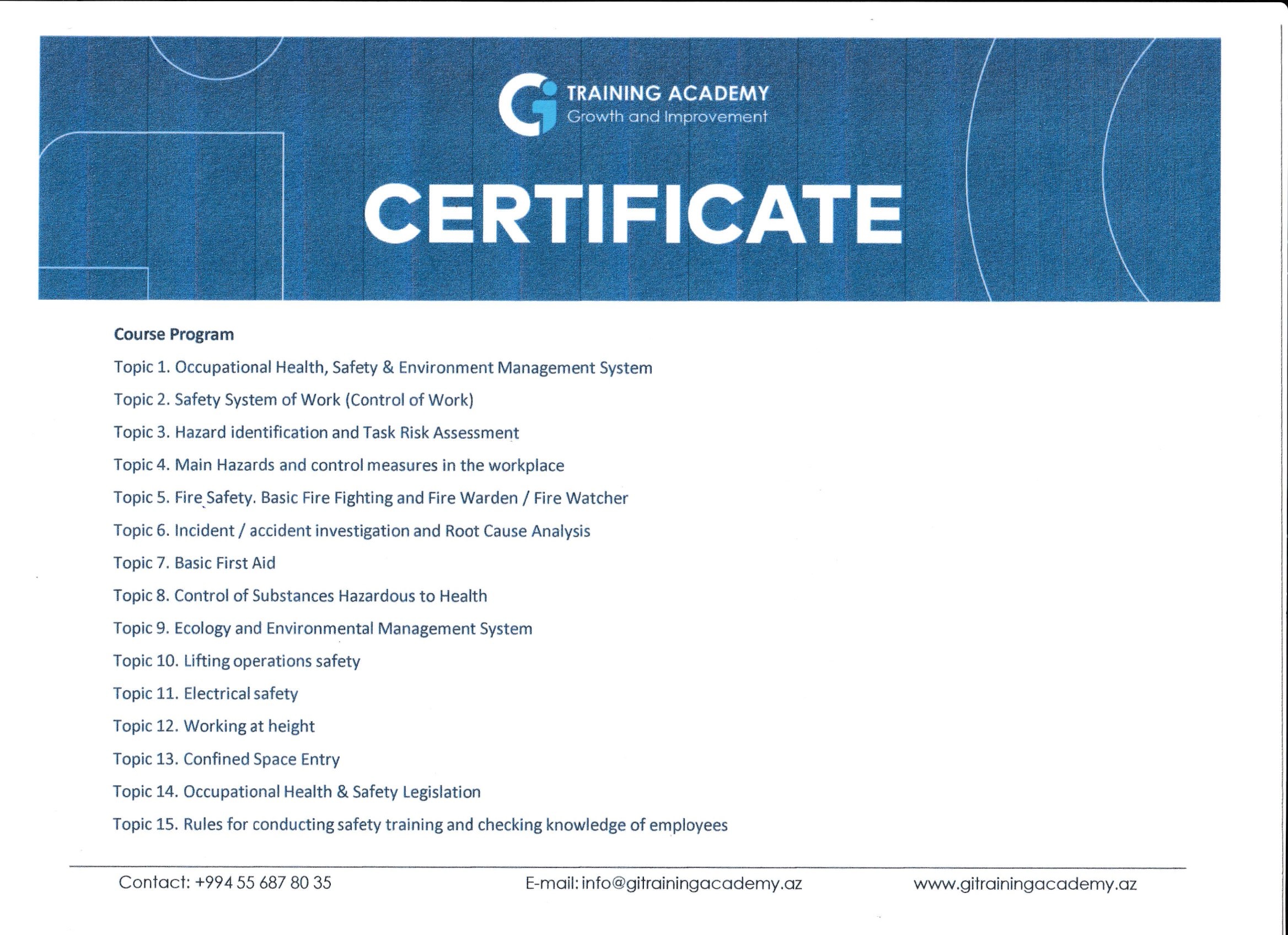 Certificate 10