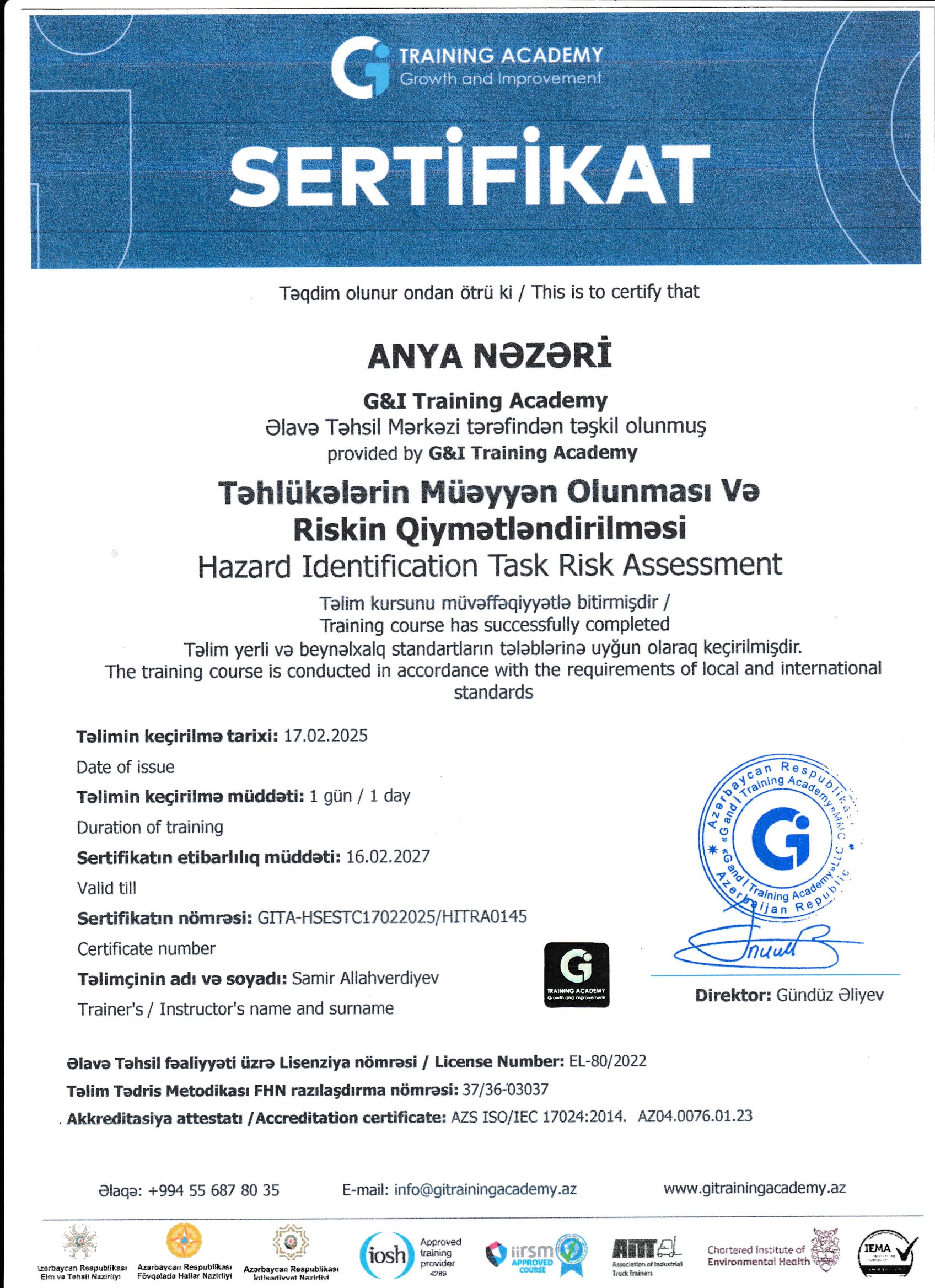 Certificate 12